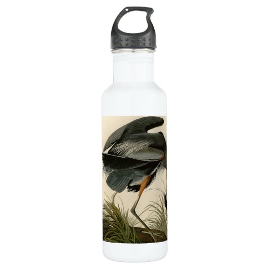 Audubon Great Blue Heron Marsh Bird Edelstahlflasche (Vorderseite)