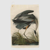 Audubon Great Blue Heron Marsh Bird Golfhandtuch (Vorderseite)
