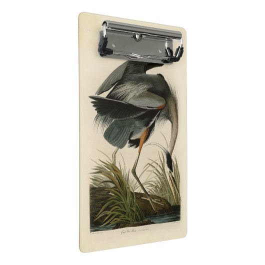 Audubon Great Blue Heron Marsh Bird Mini Klemmbrett (Schrägansicht)