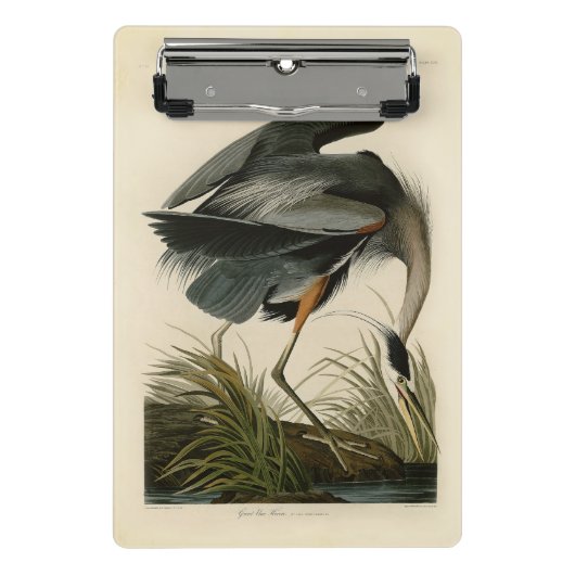 Audubon Great Blue Heron Marsh Bird Mini Klemmbrett (Vorderseite)
