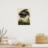 Audubon Great Blue Heron Marsh Bird Poster (Küche)