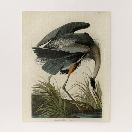 Audubon Great Blue Heron Marsh Bird Puzzle (Vertikal)