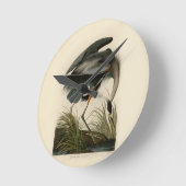 Audubon Great Blue Heron Marsh Bird Runde Wanduhr (Winkel)