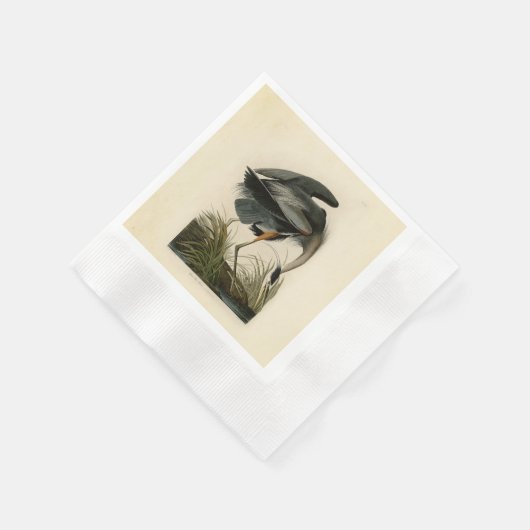 Audubon Great Blue Heron Marsh Bird Serviette (Ecke)