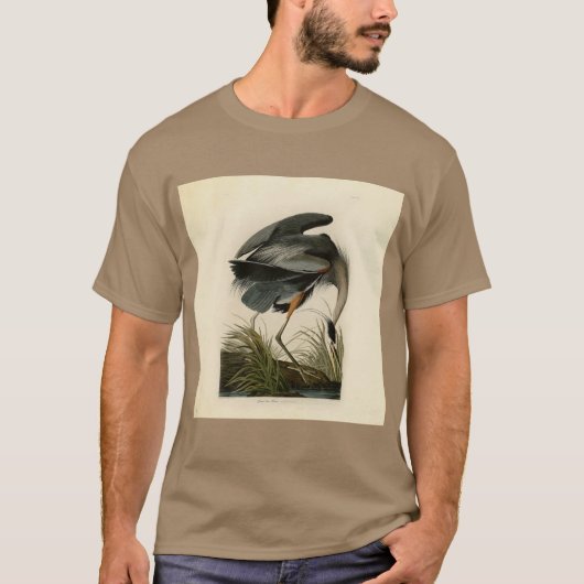 Audubon Great Blue Heron Marsh Bird T-Shirt (Vorderseite)