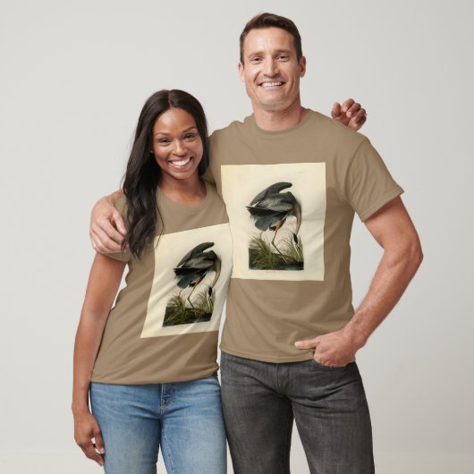 Audubon Great Blue Heron Marsh Bird T-Shirt (Unisex)