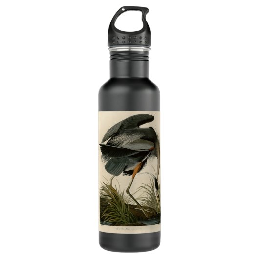 Audubon Great Blue Heron Marsh Bird Trinkflasche (Vorderseite)