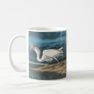 Audubon Großer Weißer Reiher: Vintage Küsten Vogel Kaffeetasse