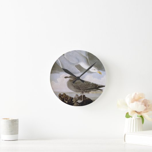 Audubon: Hering Gull Runde Wanduhr (Zuhause)