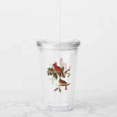 Audubon Kardinal Pair in Wild-Almond-Tree Acryltrinkbecher (Vorderseite)