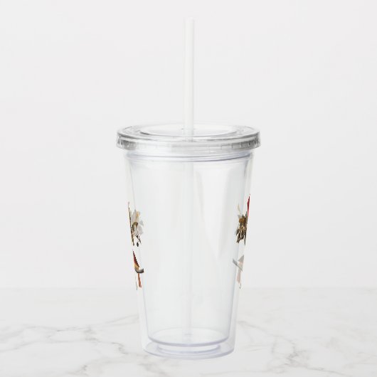 Audubon Kardinal Pair in Wild-Almond-Tree Acryltrinkbecher (Rechts)