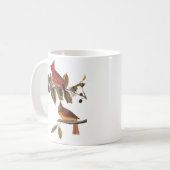 Audubon Kardinal Pair in Wild-Almond-Tree Kaffeetasse (Vorderseite Links)