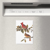 Audubon Kardinal Pair in Wild-Almond-Tree Magnet (In Situ (Geschirrspüler))
