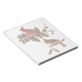 Audubon Kardinal Pair in Wild-Almond-Tree Notizblock (angewinkelt)