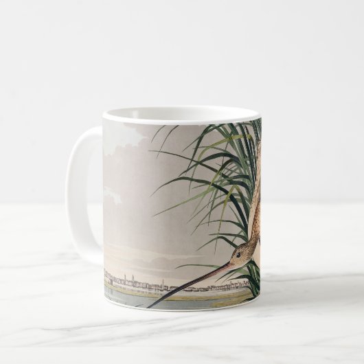 Audubon Long Billed Curlew Bird Kaffeetasse (Vorderseite Links)