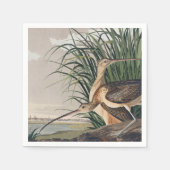 Audubon Long Billed Curlew Bird Serviette (Vorderseite)