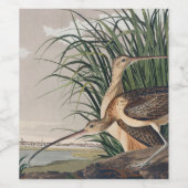Audubon Long Billed Curlew Bird Weinetikett (Einzelnes Label)