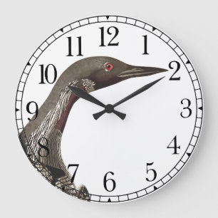 Audubon Loon Bird Wildlife Animal Wall Uhr