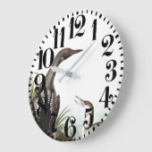 Audubon Loon Birds Wildlife Animal Wall Clock Große Wanduhr (Winkel)