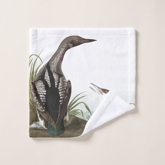 Audubon Loon-Vogel-Tier-Tierbad-Tücher Badhandtuch Set (Waschlappen)