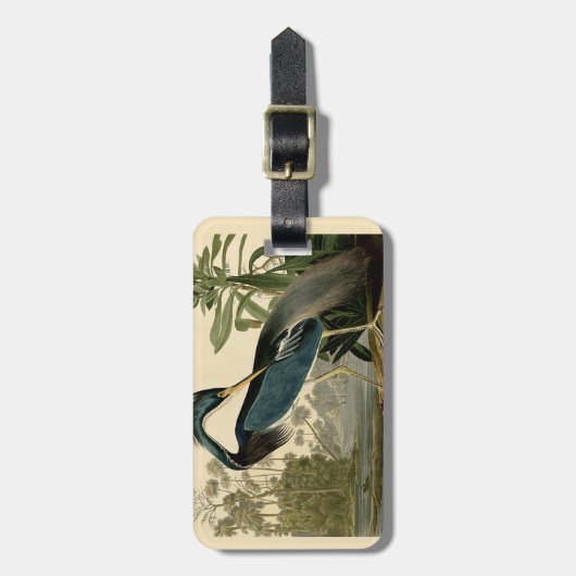 Audubon Louisiana Heron Birds America Art Gepäckanhänger (Vorderseite vertikal)