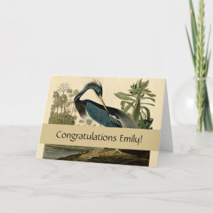 Audubon Louisiana Heron Birds America Art Karte