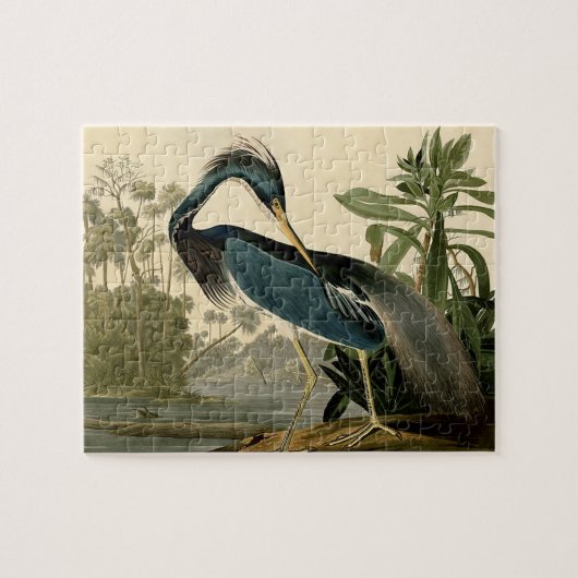 Audubon Louisiana Heron Birds America Art Puzzle (Horizontal)
