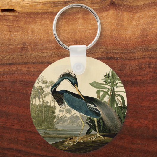 Audubon Louisiana Heron Water Bird Schlüsselanhänger (Vorderseite)