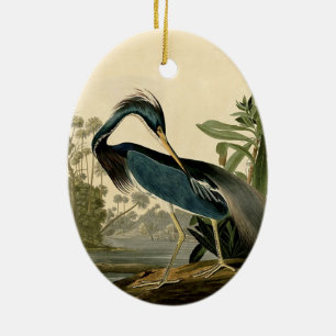 Audubon Louisiana Reiher Birds America Kunst Keramik Ornament