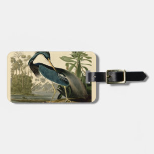 Audubon Louisiana Reiher Vögel Amerika Kunst Gepäckanhänger