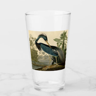 Audubon Louisiana Reiher Vögel Amerika Kunst Glas