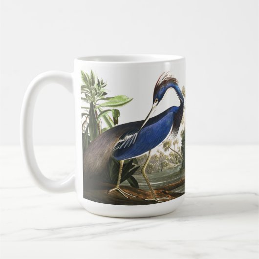 Audubon Louisiana Reiher-Vogel-Tier-Tier-Tasse Kaffeetasse (Links)