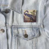 Audubon Lousiana Heron on Coastal Marsh Land Button (Beispiel)