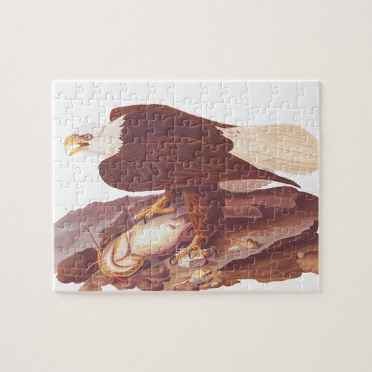 Audubon Majestic Bald Eagle mit frischem Fang Puzzle (Horizontal)