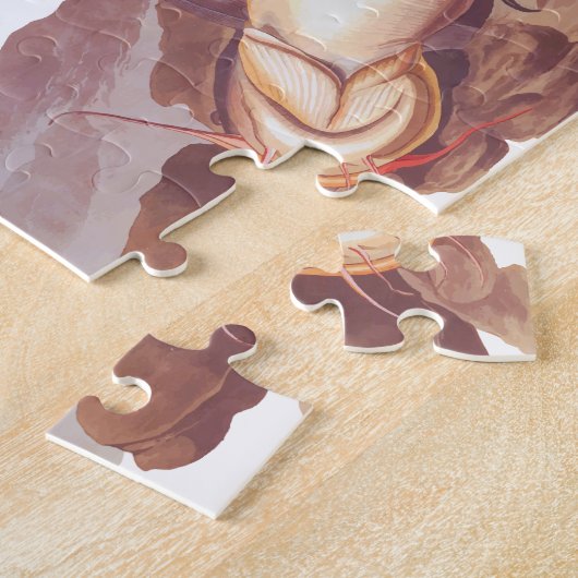 Audubon Majestic Bald Eagle mit frischem Fang Puzzle (Seite)