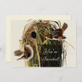 Audubon Marsh Wren Bird Art Einladung (Vorne/Hinten)