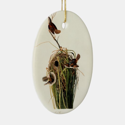 Audubon Marsh Wren Bird Art Keramikornament (Rechts)