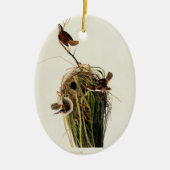 Audubon Marsh Wren Bird Art Keramikornament (Vorne)