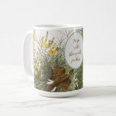 Audubon Meadowlark Botanische Print Kaffeetasse (Vorderseite Links)