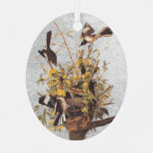 Audubon Mockingbird Family vs Snake Ornament Aus Metall (Rückseite)