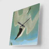 Audubon: Möve-Berechnete Seeschwalbe Quadratische Wanduhr (Winkel)