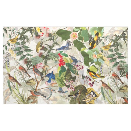Audubon Oriole viele Vogel-Tier-Blumengewebe Stoff (Yard (91,4 cm))