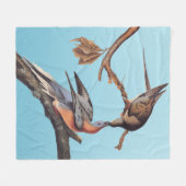 Audubon-Paar Kissing-Passagiertauben Fleecedecke (Vorderseite (Horizontal))
