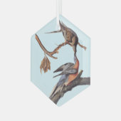 Audubon-Paar Kissing-Passagiertauben Ornament Aus Glas (Vorderseite Links)