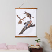 Audubon-Paar Kissing-Passagiertauben Wandteppich Mit Holzrahmen (Schlafzimmer)
