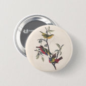 Audubon Painted Bunting Bird Wildlife Button (Vorne & Hinten)