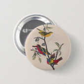 Audubon Painted Bunting Bird Wildlife Button (Vorne & Hinten)