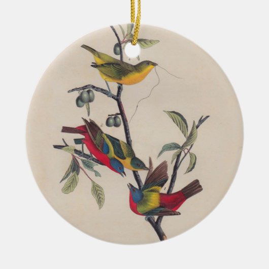 Audubon Painted Bunting Bird Wildlife Keramik Ornament (Vorne)