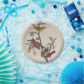 Audubon Painted Bunting Bird Wildlife Pappteller (Party)