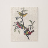 Audubon Painted Bunting Bird Wildlife Puzzle (Vertikal)